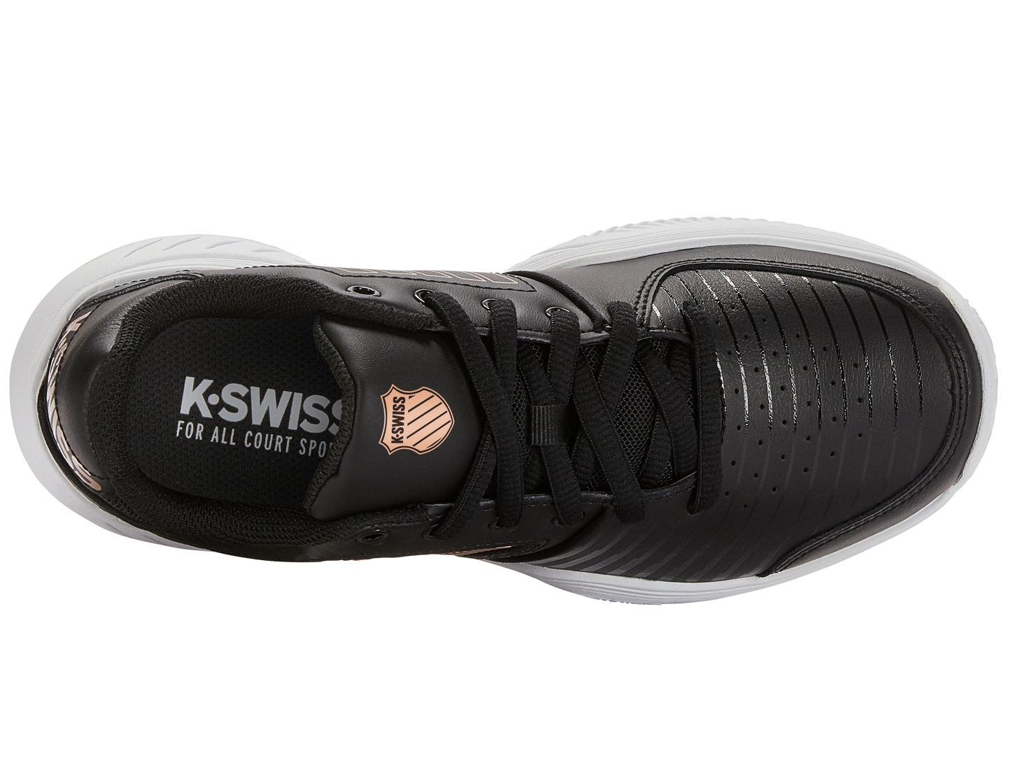 96750-059-M | COURT EXPRESS HB | BLK/WHT/ROSEGOLD