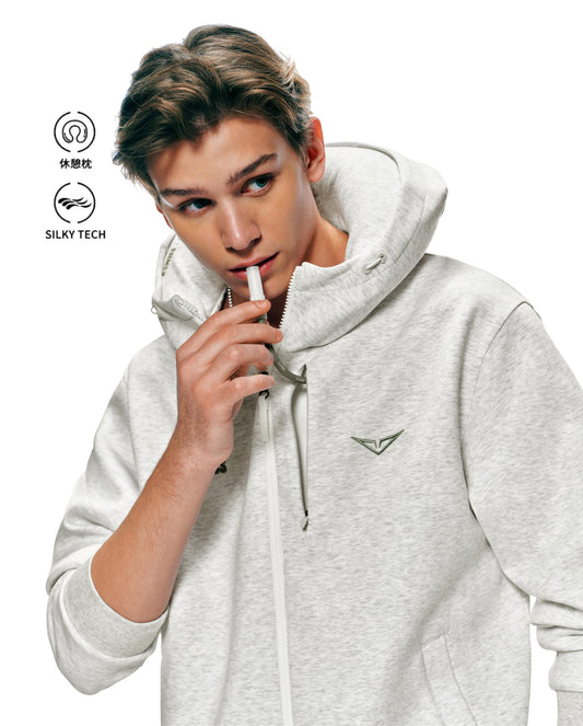 1713349-099 | K- SWISS X ANDREY RUBLEV UNISEX KUBE HOODED JACKET | GREY