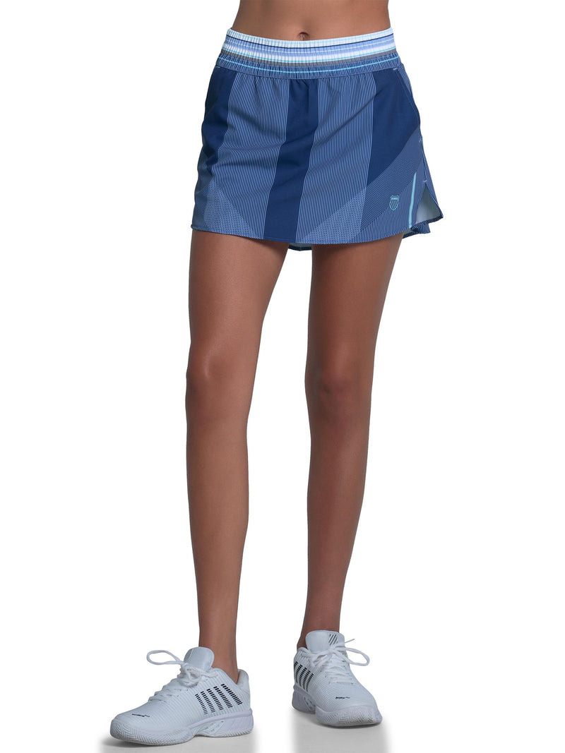 Jupe Femme K-Swiss Hypercourt Print 2 Bleu Marine