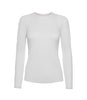 196052-100 | PLEATED L/S CREW | WHITE