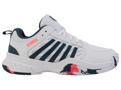 54428-129-M | COURT EXPRESS 2 | WHITE/STARGAZER/NEON BLAZE