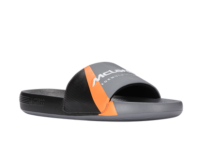 94422-090-M | SLIDE SANDAL X MCLAREN F1 TEAM | ANTHRACITE/BLACK/PAPAYA