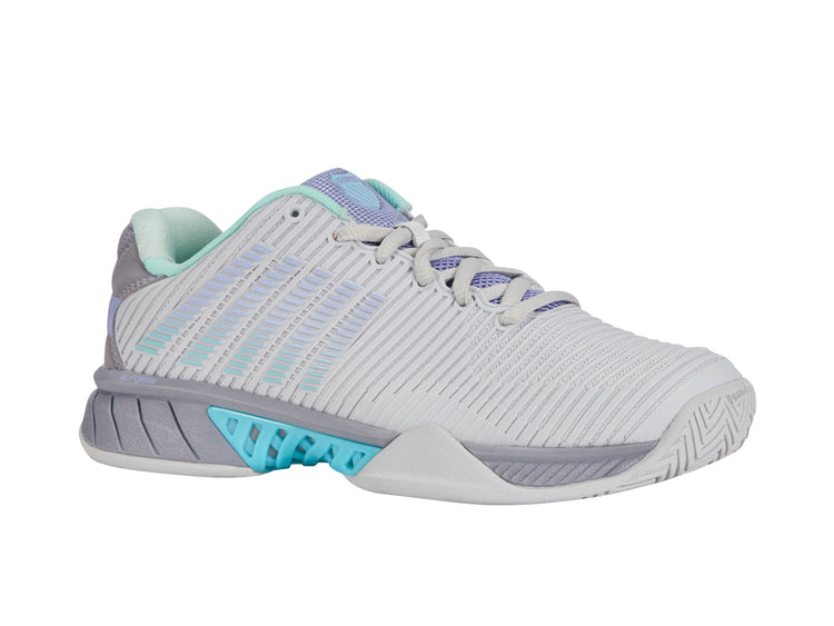 96613-020-M | HYPERCOURT EXPRESS 2 | NIMBUS CLOUD/LILAC GRAY/NEON PURPLE