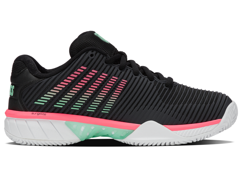 K-Swiss Hypercourt Express 2 tennisschoenen voor dames, WHT/DTCHCNL/groen, 39,5 EU, Wht Dtchcnl Green, 39.5 EU
