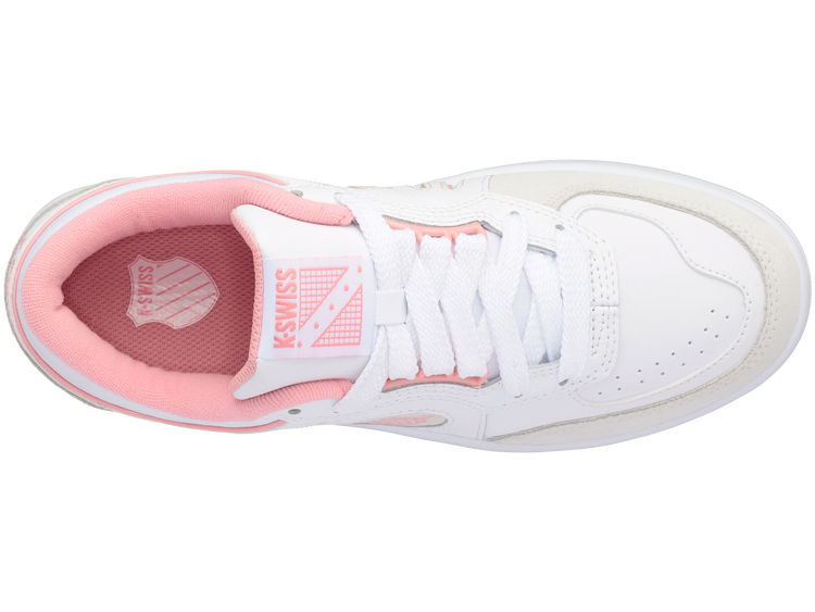 96802-973-M | WOMENS NORTH COURT | WHITE/FLAMINGO PINK