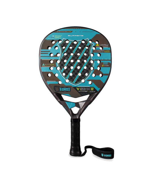 AC0258-080 | SUPREME PADEL RACKET | GREY/TURQUOISE BLUE