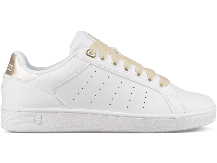 95353-198-M | WOMENS CLEAN COURT CMF | WHITE/OYSTER WHITE